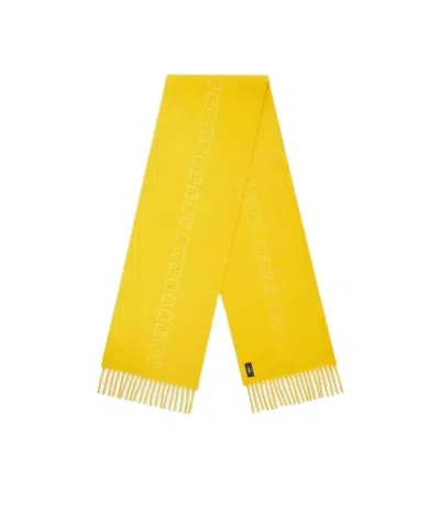 Fendi Embroidered Scarf In Yellow