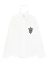 Fendi Embroidered-shield Shirt In White