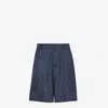 Fendi Embroidered Silk Bermuda Shorts