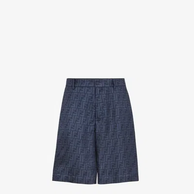 Fendi Embroidered Silk Bermuda Shorts