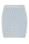 Fendi Embroidered Silk Blend Mini Skirt