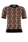 Fendi Three-dimensional Jacquard Sweater With Geometric Pattern In Multi