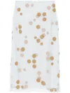 Fendi Tulle Skirt With All-over Macro Polka-dot Motif In Blue