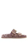Fendi Embroidered Velvet And Jacquard  Feel Slippers