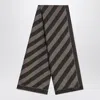 Fendi Embroidered Wool And Linen Scarf