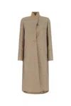 Fendi Brown Embroidered Wool Blend Coat