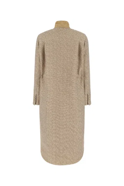 Fendi Embroidered Wool Blend Coat In F1ihc