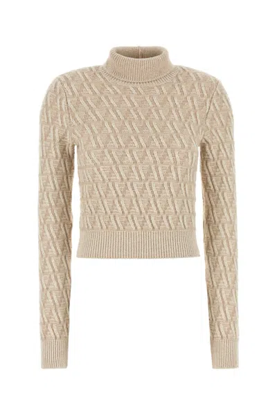 Fendi Embroidered Wool Blend Sweater
