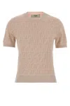 Fendi Embroidered Wool Blend Sweater In Animal Print