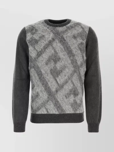 Fendi Embroidered Wool Blend Sweater In Multi