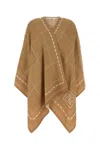 Fendi Draped Patterned Cape Jacket Collection In Brown