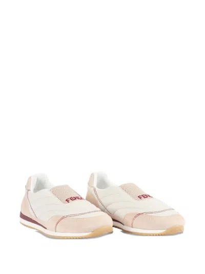 Fendi Embroidered-logo Slip-on Sneakers In Multi