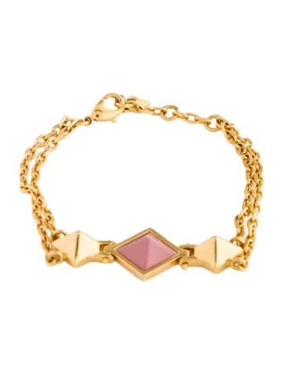 Pre-owned Fendi Enamel Dome Bracelet, 7.75" In Multi