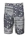 Fendi Ermuda Shorts Trousers Blue In Black