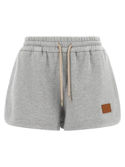 Fendi Straight Cut Shorts Side Slits Detail In Multi