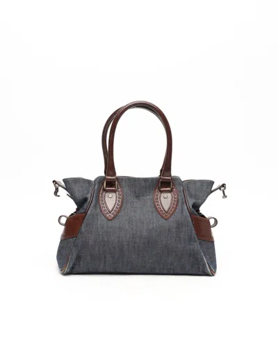 Fendi Etniko Denim Bag In Blue
