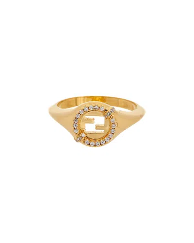 Fendi Ever-round Metal Ring In Gold