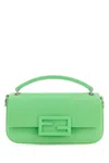 Fendi Pastel Green Leather Baguette Phone Case In Green