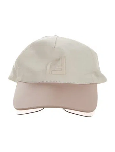 Pre-owned Fendi Eyecap Visor Baseball Cap In Neutrals