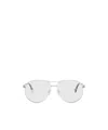 Fendi Eyewear Aviator Frame Glasses In Silver