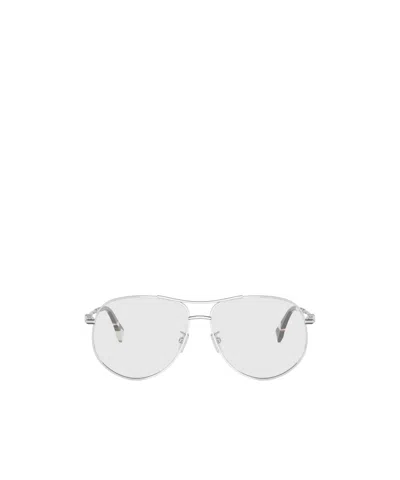 Fendi Eyewear Aviator Frame Glasses In Silver