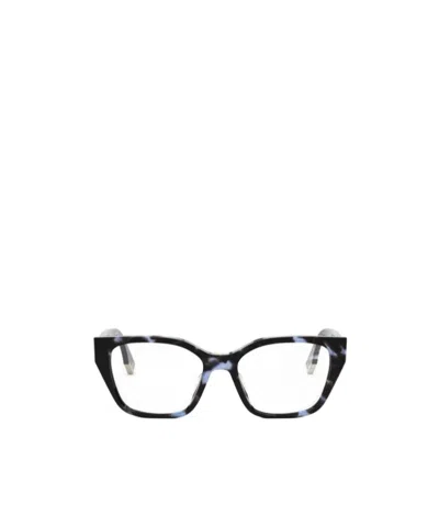 Fendi Eyewear Butterfly Frame Glasses In Black