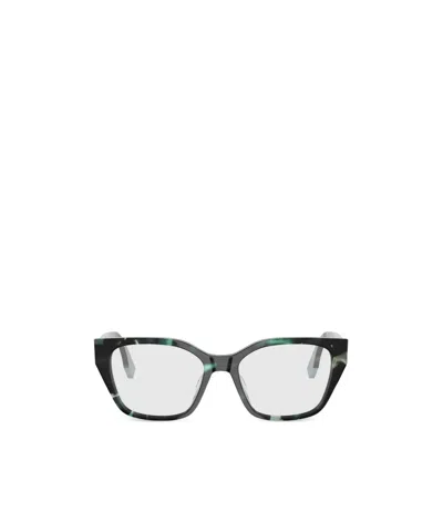 Fendi Eyewear Butterfly Frame Glasses In Transparent
