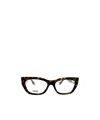 Fendi Eyewear Butterfly Frame Glasses In White