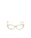 Fendi Eyewear Butterfly Frame Glasses In White