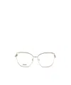 Fendi Eyewear Butterfly Frame Glasses In White