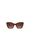 Fendi Eyewear Butterfly Frame Sunglasses In Red