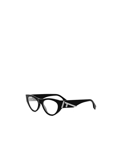 Fendi Eyewear Cat-eye Frame Glasses In Black