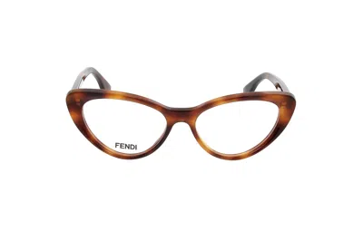 Fendi Eyewear Cat-eye Frame Glasses In 053 - Black