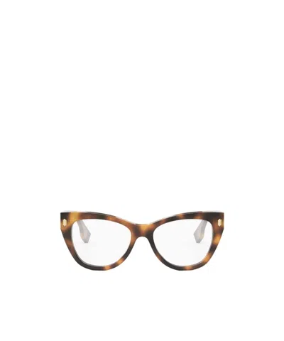 Fendi Eyewear Cat-eye Frame Glasses In Brown
