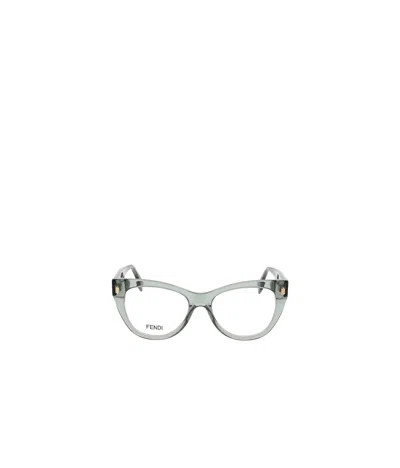 Fendi Eyewear Cat-eye Frame Glasses In Gray