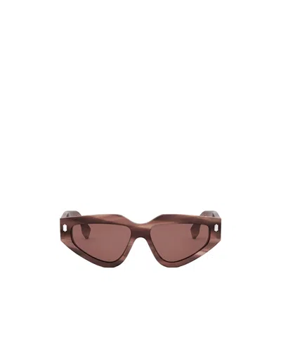 Fendi Eyewear Cat-eye Frame Sunglasses In Brown