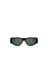 Fendi Eyewear Cat-eye Frame Sunglasses In Shiny Black/green