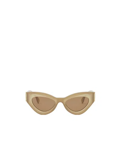 Fendi Sunglasses In Beige/marrone