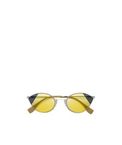 Fendi Eyewear Cat Eye Frame Sunglasses In Yellow