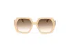 Fendi Eyewear Geometric Frame Sunglasses In Beige