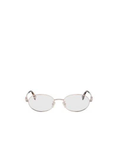 Fendi Eyewear Oval Frame Glasses In Rosa