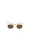 Fendi Eyewear Oval Frame Sunglasses In Brown