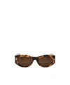 Fendi Roma Oval Acetate Sunglasses In Brown