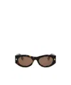 Fendi Eyewear Oval Frame Sunglasses In Brown