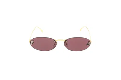 Fendi Eyewear Oval Frame Sunglasses In Gold