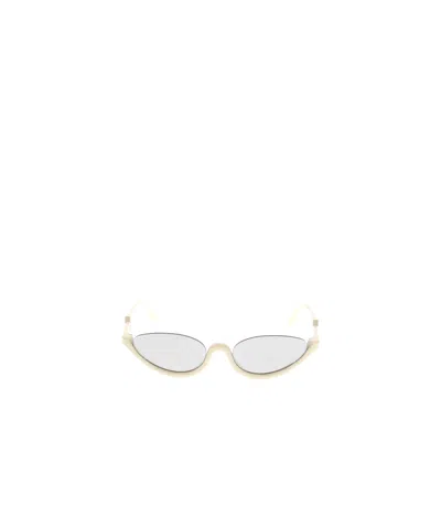Fendi Eyewear Oval Frame Sunglasses In Neutral