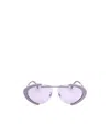 Fendi Eyewear Oval Frame Sunglasses In Purple