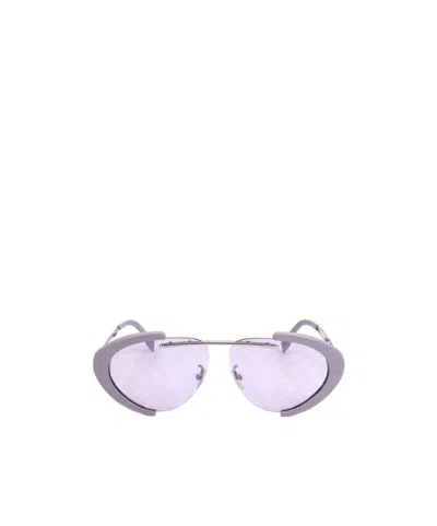 Fendi Eyewear Oval Frame Sunglasses In Purple