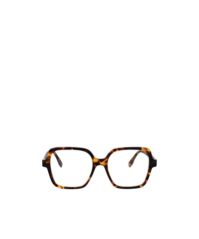 Fendi Eyewear Oversized Square Frame Glasses In Havana