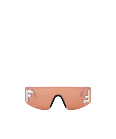 Fendi Geometric Sunglasses In Silver